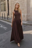 Open Back Drop Waist Maxi Dress