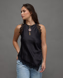 Satin Lace Halter top