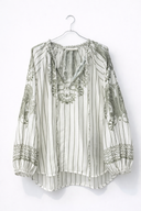 Boho Paisley Printed Peasant Blouse