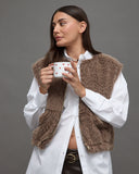 Brown Faux Fur Vest