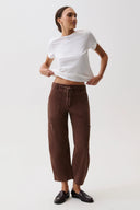 SABRINA CURVED UTILITY PANTS - LINDT