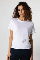 WHITE ROUND-NECK SHORT-SLEEVE ORGANIC COTTON T-SHIRT
Organic cotton