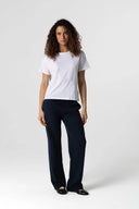 WHITE ROUND-NECK SHORT-SLEEVE ORGANIC COTTON T-SHIRT
Organic cotton