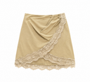 LACE WRAP MINI SKIRT