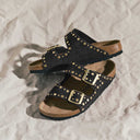 BIRKENSTOCK ARIZONA RIVET BORDER BLACK