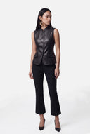 TOKYO - BLACK                 LEATHER VEST