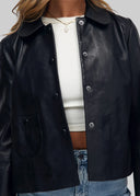 MARLEY - COMFORT FIT LEATHER JACKET Black