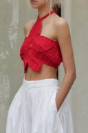 Flower Crochet Halter Top