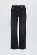 LEXI MID RISE BOWED STRAIGHT JEAN - MERCURY