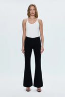 KINSLEY MID RISE ULTRA FLARE JEAN - BLACK INK