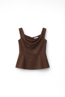 Wide rounded neckline.