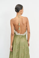 paisley embroider dress