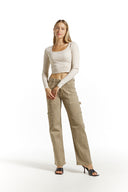 Beige Cargo Pants