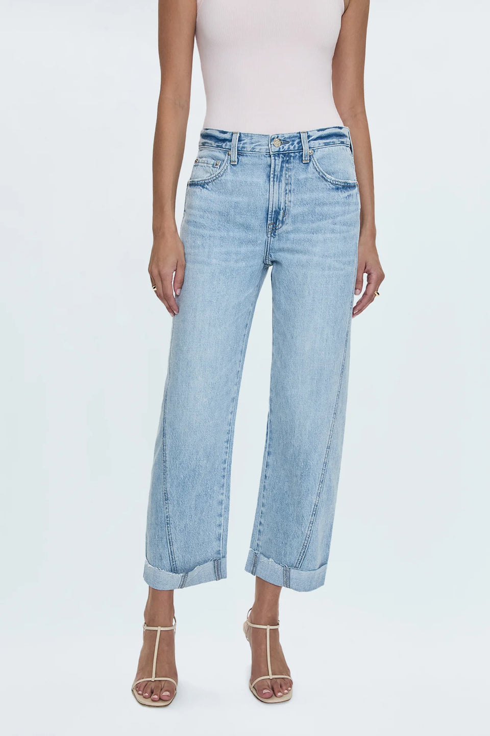 KACEY MID RISE CUFFED STRAIGHT JEAN - BERKELEY