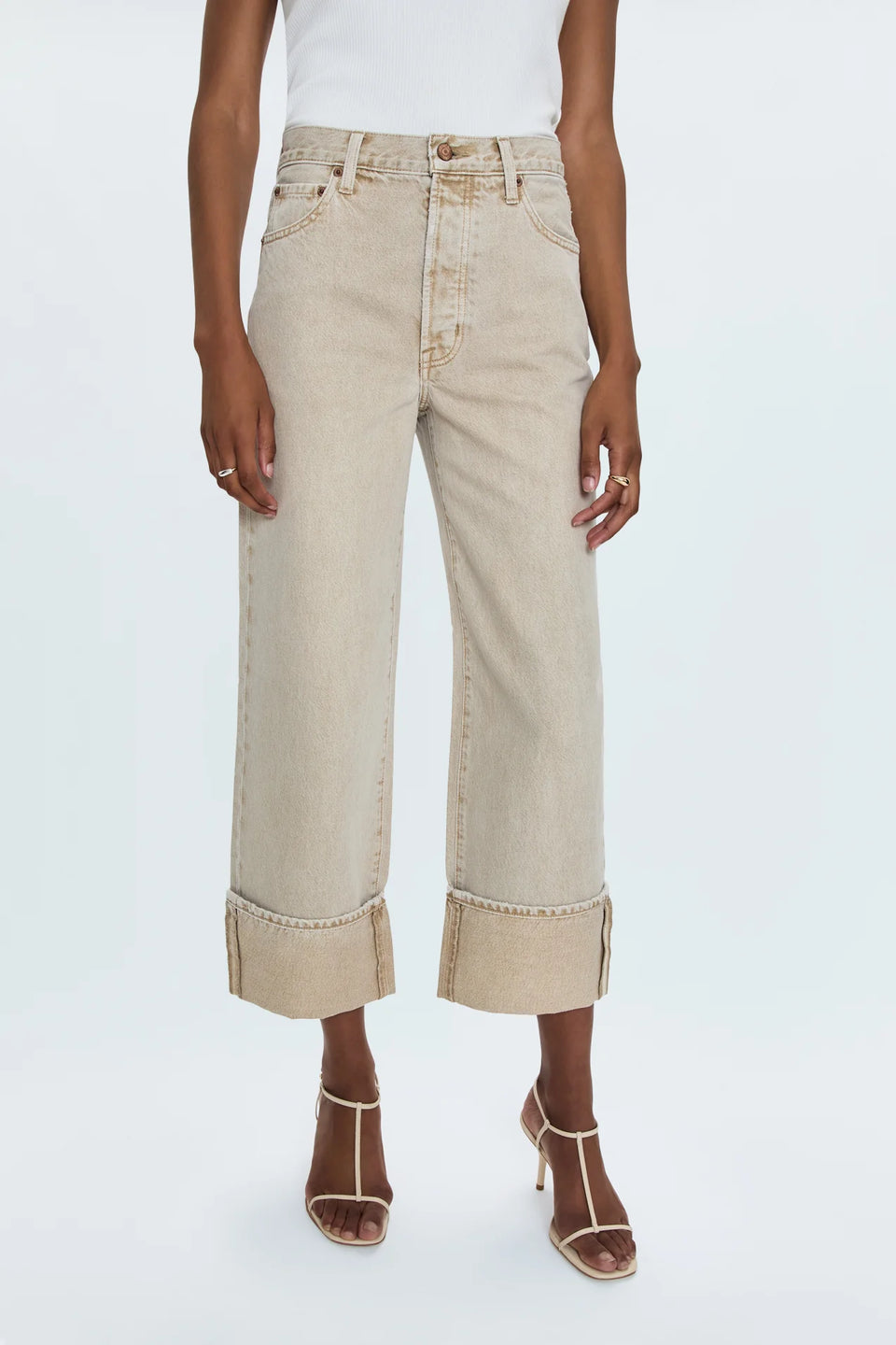 RYDER HIGH RISE CUFFED JEAN - OAT