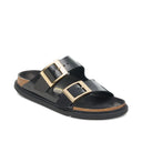 BIRKENSTOCK ARIZONA DROPLET BUCKLE HIGH-SHINE BLACK