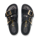 BIRKENSTOCK ARIZONA DROPLET BUCKLE HIGH-SHINE BLACK