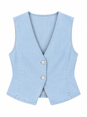 Light Blue Denim Vest