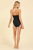 krinkle tube op with belt - black