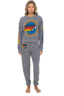 AVIATOR NATION RELAXED VENICE CREW SWEATSHIRT - HEATHER GREY