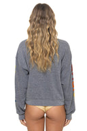 AVIATOR NATION RELAXED VENICE CREW SWEATSHIRT - HEATHER GREY