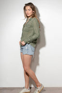 Olive classic gauze shirt