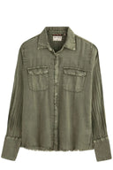 Olive classic gauze shirt