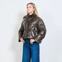Leopard Puffer coat