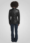NOIAN - LEATHER BLAZER black