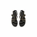 Studded Black Flat Sandals