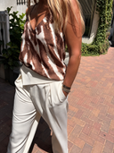 Abstract Satin Cami Top