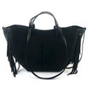 Noir Suede Fringe