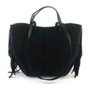 Noir Suede Fringe