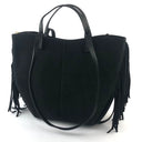 Noir Suede Fringe