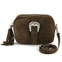 Western Buckle Suede Crossbody