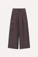 Satin Cargo Pants