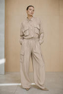 Satin Cargo Shirt