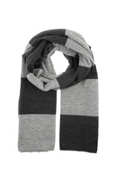 Grey Striped Scarf