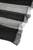 Grey Striped Scarf