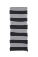 Grey Striped Scarf