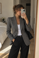 The Tailored Pinstripe Blazer