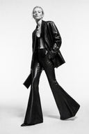 Faux Leather Blazer