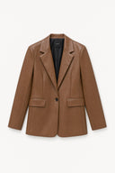 Faux Leather Blazer