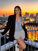 Denim Button-Front Vest Top