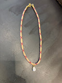 Rope Necklace with Crystal Drop