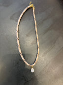 Rope Necklace with Crystal Drop